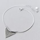 925 Sterling Silver Triangle Anklet