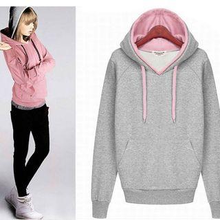 Contrast Hooded Sweatshirt