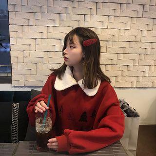 Christmas Tree Print Sweatshirt