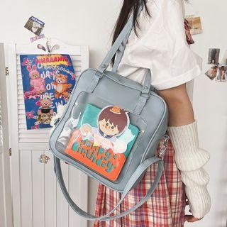 Pvc Panel Shoulder Bag / Bag Charm / Set