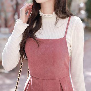 Layered Lettuce-edge Ribbed Top