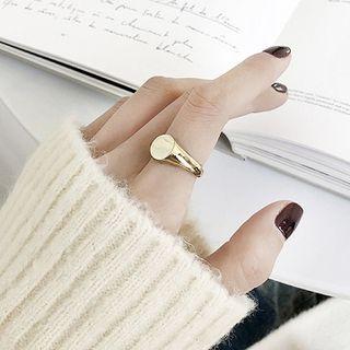 Polished 925 Sterling Silver Open Ring 1 Pc - Gold - One Size