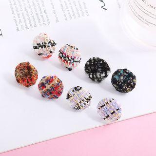 Melange Woven Disc Earring