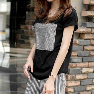 Round-neck Studded T-shirt