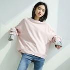 Striped Panel Pullover Pink - One Size