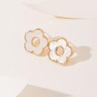 Flower Stud Earrings White - 1 Pair - One Size