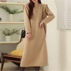 Frill-trim Long T-shirt Dress