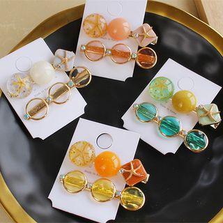 Set: Faux Pearl Acrylic Hair Clip