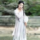 Set: Long-sleeve Hanfu Top + Pants + Camisole