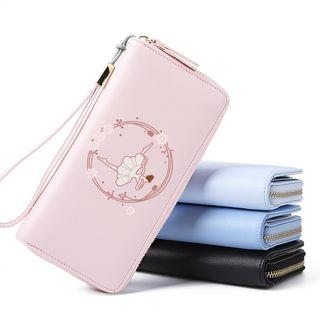 Ballerina Print Long Wallet