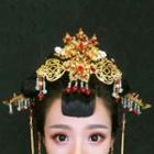 Bridal Flower Headpiece / Hair Pin / Butterfly Drop Earring / Set