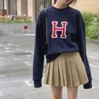 Lettering Pullover Dark Blue - One Size