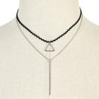Contrast-trim Layered Necklace