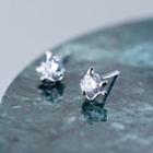 Devil Rhinestone Sterling Silver Earring 1 Pair - S925 Silver - Silver - One Size