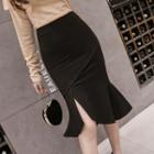 High-waist Ruffle Maxi Skirt
