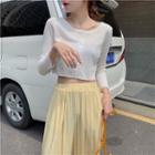 Long-sleeve Knit Top / Harem Pants