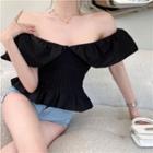 Off-shoulder Fitted Top