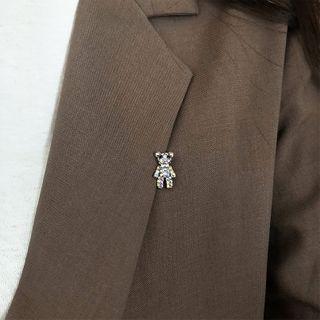 Rhinestone Bear Brooch As Shown In Figure - One Size