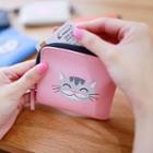 Cat Print Faux-leather Coin Purse