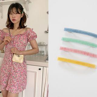 Plaid Skinny Hair Barrette