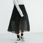 Plain Chiffon Pleated Skirt