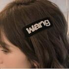 Lettering Hair Clip Black - One Size