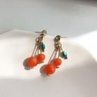 Resin Cherry Earring 1 Pair - As Shown In Figure - One Size