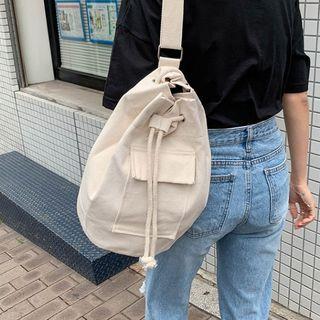 Drawstring Canvas Sling Bag