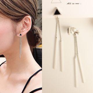 Triangle & Bar Fringed Earring