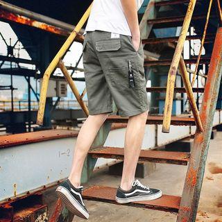 Regular Fit Zipped Basic Plain Shorts