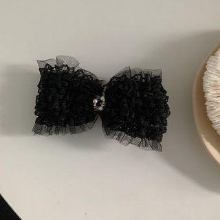 Beaded Lace Bow Hair Clip