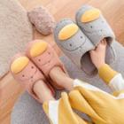 Duck Embroidered Furry Slippers