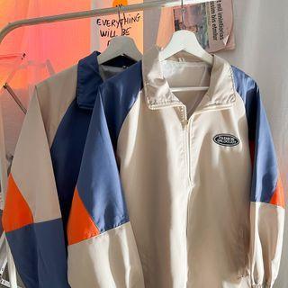 Color Block Logo Half-zip Sweatshirt