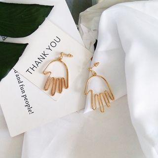 Hand Shape Drop Earring