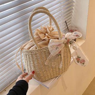 Bow Braided Hand Bag