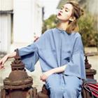 Bell-sleeve Shirtdress