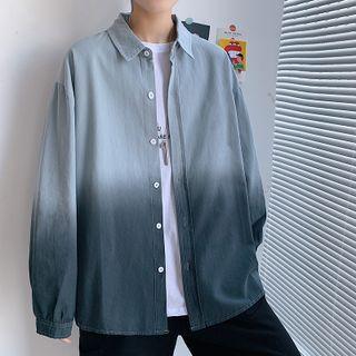 Long-sleeve Gradient Shirt Jacket