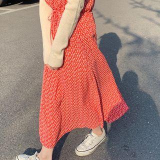 Spaghetti-strap Long Floral Dress