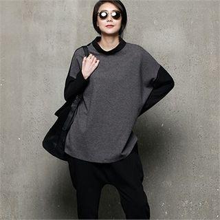 High-neck Drop-shoulder Top