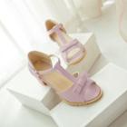 Block Heel Bow Sandals