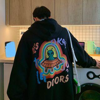 Et Print Oversized Hoodie