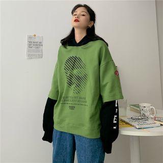 Mock-two-piece Hoodie