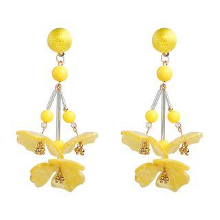 Acetate Flower Fringed Earring