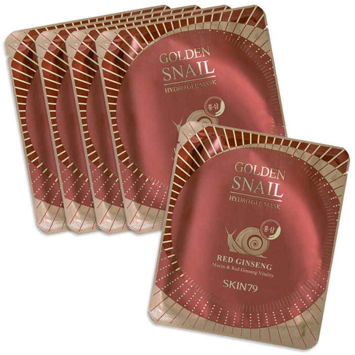 Skin79 - Golden Snail Hydro Gel Mask (red Ginseng) Set 5 Pcs