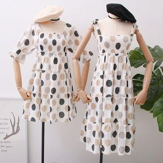 Polka-dot Smocked Dress