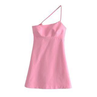 Asymmetrical One-shoulder A-line Dress