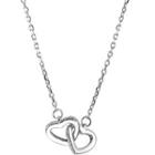 Heart Pendant Alloy Necklace Necklace - Love Heart - Silver - One Size