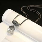 Bead Necklace Silver - One Size