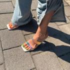 Hologram-strap High-heel Sandals