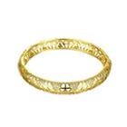 Fashion Simple Plated Gold Hollow Triangle Cubic Zircon Bangle Golden - One Size